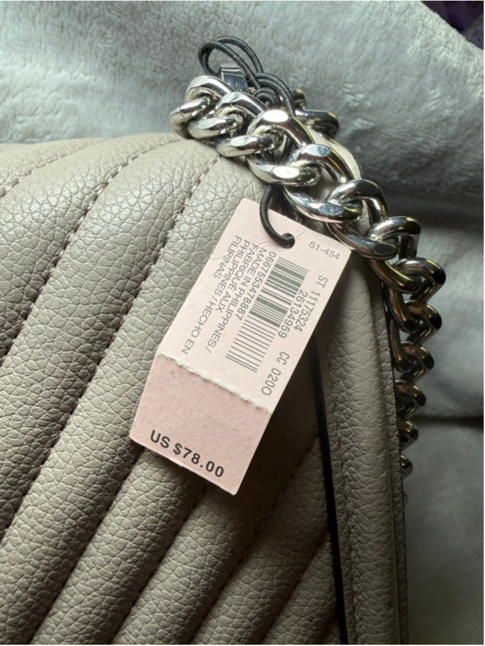 Women's Victoria's Secret Crossbody Bag One Size Taupe Silver - Picture 2 of 5